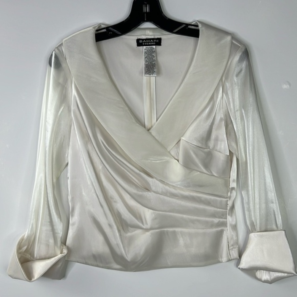 BAHARI EVENING WOMEN’S CREAM BLOUSE SZ 8